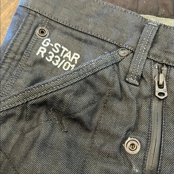 Men’s 32/34 G-Star Blue Raw Denim Jeans with Ergonomic Seaming & Pockets - Picture 3 of 8